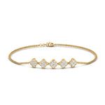 Load image into Gallery viewer, flower-diamond-chain-stacking-bracelet-in-FDBRC9643ANGLE2-NL-YG