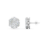 Load image into Gallery viewer, https://cdn.fascinatingdiamonds.com/FDEAR1081/flower-diamond-earring-two-tone-seven-stone-0.75-carat-in-white-gold-FDEAR10840-0.75CTANGLE2-NL-WG.jpg