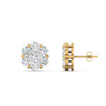 Load image into Gallery viewer, https://cdn.fascinatingdiamonds.com/FDEAR1081/flower-diamond-earring-two-tone-seven-stone-0.75-carat-in-yellow-gold-FDEAR10840-0.75CTANGLE2-NL-YG.jpg