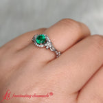 Load image into Gallery viewer, flower-emerald-engagement-ring-in-14k-white-gold-fdenr10057-gs-4