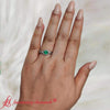 Load image into Gallery viewer, 0.50 Ct Round Flower Gemstone Engagement Ring