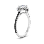Load image into Gallery viewer, flower-halo-round-black-diamond-engagement-ring-in-white-gold-FD10073RORGBLACKANGLE2-NL-WG_4f1aa0b7-5a08-4620-9859-c95994ec869e?v=1750409788