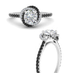 Load image into Gallery viewer, flower-halo-round-black-diamond-engagement-ring-in-white-gold-FD10073RORGBLACKANGLE3-NL-WG_d8d03d13-9063-4563-b750-8bea6ceeab1c?v=1750409788