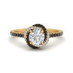 Load image into Gallery viewer, flower-halo-round-black-diamond-engagement-ring-in-yellow-gold-FD10073RORGBLACK-NL-YG_0b349814-bc57-46f2-992f-af4b5b730de0?v=1750409788