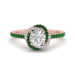 Load image into Gallery viewer, flower-halo-round-emerald-engagement-ring-in-rose-gold-FD10073RORGEMGR-NL-RG_11b13791-3f6a-4d21-a2bf-91b9f2b63ab3?v=1750409787