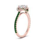 Load image into Gallery viewer, flower-halo-round-emerald-engagement-ring-in-rose-gold-FD10073RORGEMGRANGLE2-NL-RG_2f42e366-4192-4862-9e40-896c69998b3a?v=1750409787