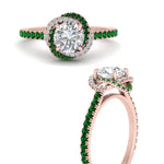 Load image into Gallery viewer, flower-halo-round-emerald-engagement-ring-in-rose-gold-FD10073RORGEMGRANGLE3-NL-RG_9312ab06-296a-4447-9032-7754ac895ab6?v=1750409788