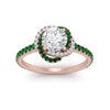 Load image into Gallery viewer, flower-halo-round-emerald-engagement-ring-in-rose-gold-FD10073RORGEMGRANGLE5-NL-RG_c678cf66-b576-49cf-bf0f-104e9a13dadd?v=1750409787