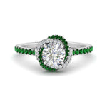 Load image into Gallery viewer, flower-halo-round-emerald-engagement-ring-in-white-gold-FD10073RORGEMGR-NL-WG_07da8645-8e52-4914-8714-04c39e2e93ae?v=1750409787