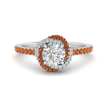 Load image into Gallery viewer, flower-halo-round-orange-sapphire-engagement-ring-in-white-gold-FD10073RORGSAOR-NL-WG_19923d2e-8e22-41ce-9e1f-ce728bf237ad?v=1750409788