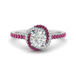 Load image into Gallery viewer, flower-halo-round-pink-sapphire-engagement-ring-in-white-gold-FD10073RORGSADRPI-NL-WG_807fe3f8-37c1-4441-ab4a-25d50913c0df?v=1750409787