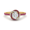 Load image into Gallery viewer, flower-halo-round-pink-sapphire-engagement-ring-in-yellow-gold-FD10073RORGSADRPI-NL-YG_d160900f-627c-47aa-91c0-8b3a81ad06da?v=1750409788