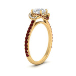 Load image into Gallery viewer, flower-halo-round-ruby-engagement-ring-in-yellow-gold-FD10073RORGRUDRANGLE2-NL-YG_e22025bb-44d5-4c83-b38c-445565728b28?v=1750409788