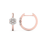 Load image into Gallery viewer, flower-small-2-tone-hoop-huggie-earrings-in-rose-gold-FDEAR10833ANGLE3-NL-RG