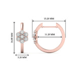 Load image into Gallery viewer, Flower Small 2 Tone Hoop Huggie Earrings