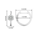 Load image into Gallery viewer, Flower Small 2 Tone Hoop Huggie Earrings