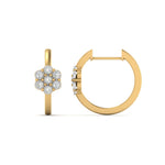 Load image into Gallery viewer, flower-small-2-tone-hoop-huggie-earrings-in-yellow-gold-fdear10833-fancy1-nl-yg