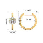 Load image into Gallery viewer, Flower Small 2 Tone Hoop Huggie Earrings