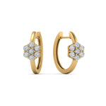 Load image into Gallery viewer, flower-small-2-tone-hoop-huggie-earrings-in-yellow-gold-fdear10833-fancy1-nl-yg