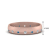 Load image into Gallery viewer, flush-set-diamond-wedding-band-with-ice-blue-topaz-in-14K-rose-gold-FDM122266BGICBLTO-NL-RG-HW.jpg