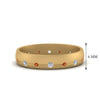 Load image into Gallery viewer, flush-set-diamond-wedding-band-with-orange-sapphire-in-14K-yellow-gold-FDM122266BGSAOR-NL-YG-HW.jpg