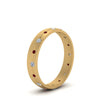 Load image into Gallery viewer, flush-set-diamond-wedding-band-with-ruby-in-14K-yellow-gold-FDM122266BGRUDRANGLE2-NL-YG.jpg