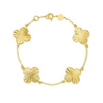 Load image into Gallery viewer, four-leaf-clover-gold-charm-bracelet-in-FDBRC11722ANGLE1-nl-yg