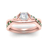 Load image into Gallery viewer, french-pave-asscher-contour-emerald-wedding-band-in-rose-gold-FD9986B1ASGEMGR-NL-RG