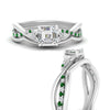 Load image into Gallery viewer, french-pave-asscher-contour-emerald-wedding-band-in-white-gold-FD9986B1ASGEMGR-NL-WG