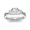 Load image into Gallery viewer, french-pave-asscher-contour-emerald-wedding-band-in-white-gold-FD9986B1ASGEMGR-NL-WG
