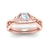 Load image into Gallery viewer, french-pave-asscher-contour-orange-sapphire-wedding-band-in-rose-gold-FD9986B1ASGSAOR-NL-RG