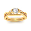 Load image into Gallery viewer, french-pave-asscher-contour-orange-sapphire-wedding-band-in-yellow-gold-FD9986B1ASGSAOR-NL-YG