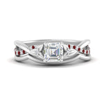 Load image into Gallery viewer, french-pave-asscher-contour-ruby-wedding-band-in-white-gold-FD9986B1ASGRUDR-NL-WG