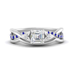 Load image into Gallery viewer, french-pave-asscher-contour-sapphire-wedding-band-in-white-gold-FD9986B1ASGSABL-NL-WG