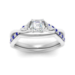 Load image into Gallery viewer, french-pave-asscher-contour-sapphire-wedding-band-in-white-gold-FD9986B1ASGSABL-NL-WG