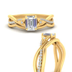 Load image into Gallery viewer, french-pave-emerald-cut-contour-diamond-wedding-band-in-yellow-gold-FD9986B1EM-NL-YG