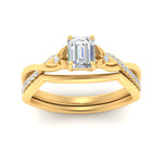 Load image into Gallery viewer, french-pave-emerald-cut-contour-diamond-wedding-band-in-yellow-gold-FD9986B1EM-NL-YG