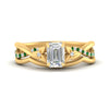 Load image into Gallery viewer, french-pave-emerald-cut-contour-emerald-wedding-band-in-yellow-gold-FD9986B1EMGEMGR-NL-YG