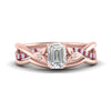 Load image into Gallery viewer, french-pave-emerald-cut-contour-pink-sapphire-wedding-band-in-rose-gold-FD9986B1EMGSADRPI-NL-RG