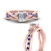 Load image into Gallery viewer, french-pave-emerald-cut-contour-sapphire-wedding-band-in-rose-gold-FD9986B1EMGSABL-NL-RG