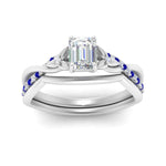 Load image into Gallery viewer, french-pave-emerald-cut-contour-sapphire-wedding-band-in-white-gold-FD9986B1EMGSABL-NL-WG