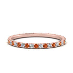 Load image into Gallery viewer, french-pave-full-eternity-diamond-band-with-orange-sapphire-in-rose-gold-FD9168BGSAOR-NL-RG