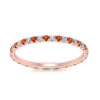 Load image into Gallery viewer, french-pave-full-eternity-diamond-band-with-orange-sapphire-in-rose-gold-FD9168BGSAORANGLE5-NL-RG