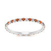 Load image into Gallery viewer, french-pave-full-eternity-diamond-band-with-orange-sapphire-in-white-gold-FD9168BGSAORANGLE5-NL-WG