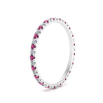 Load image into Gallery viewer, french-pave-full-eternity-diamond-band-with-pink-sapphire-in-white-gold-FD9168BGSADRPIANGLE2-NL-WG