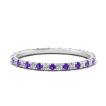 Load image into Gallery viewer, french-pave-full-eternity-diamond-band-with-purple-topaz-in-white-gold-FD9168BGVITO-NL-WG