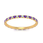 Load image into Gallery viewer, french-pave-full-eternity-diamond-band-with-purple-topaz-in-yellow-gold-FD9168BGVITOANGLE5-NL-YG