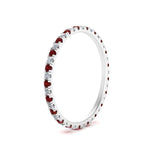 Load image into Gallery viewer, french-pave-full-eternity-diamond-band-with-ruby-in-white-gold-FD9168BGRUDRANGLE2-NL-WG
