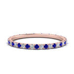 Load image into Gallery viewer, french-pave-full-eternity-diamond-band-with-sapphire-in-rose-gold-FD9168BGSABL-NL-RG