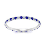 Load image into Gallery viewer, french-pave-full-eternity-diamond-band-with-sapphire-in-white-gold-FD9168BGSABLANGLE5-NL-WG